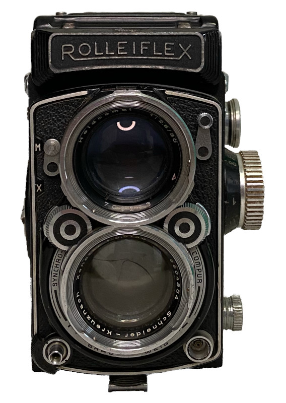 Câmera 6×6 TLR Rollei Rolleiflex 2.8C Model K7C – Brasiliana Museus